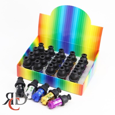 STRAIGHT BULLET PIPE WITH SILICONE MOUTHPIECE MBT08 25CT/ DISPLAY